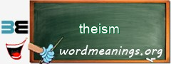 WordMeaning blackboard for theism